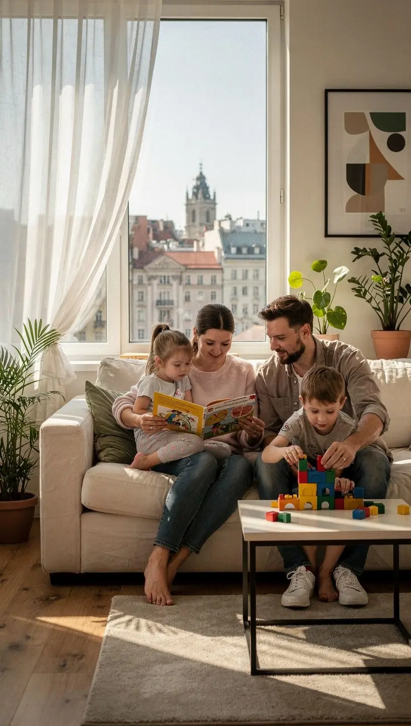 Specjalista omawiający plan adaptacji mieszkania dla osób starszych, zapewniający bezpieczeństwo i wygodę.